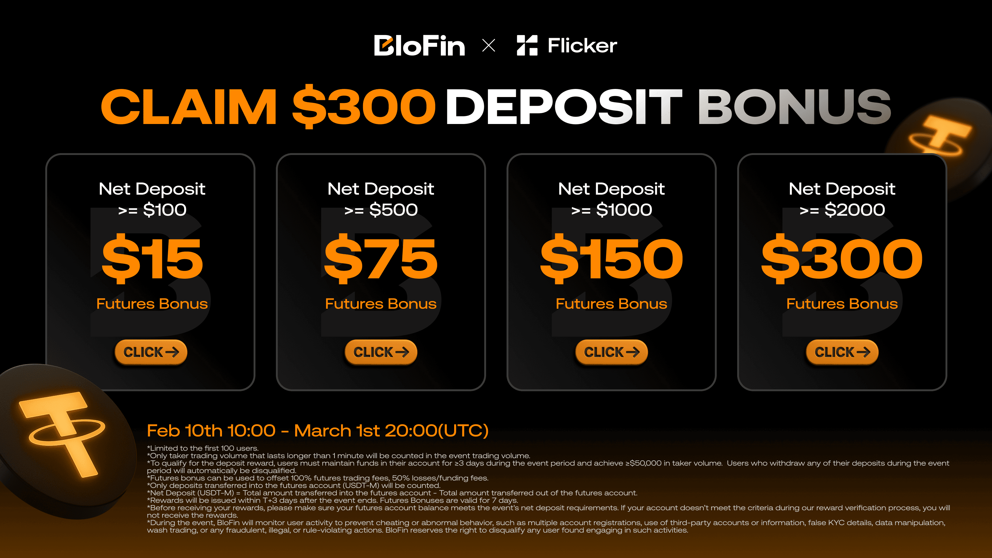 Flicker Partners with BloFin: Claim Up to $300 in Futures Trading Bonuses